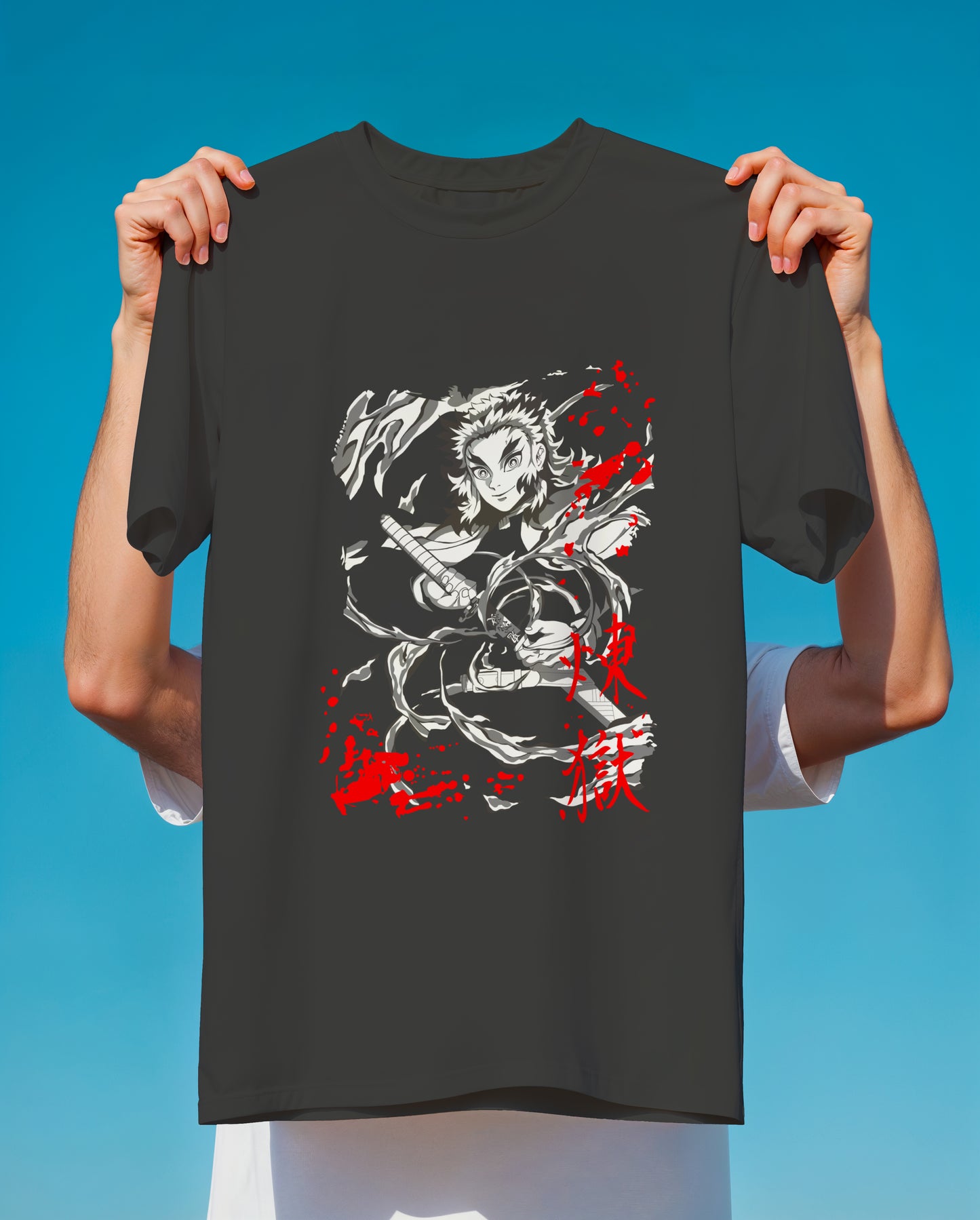 Rengoku Kyojuro Dynamic Art | Demon Slayer T-Shirt | Flame Hashira Final Form Anime Tee
