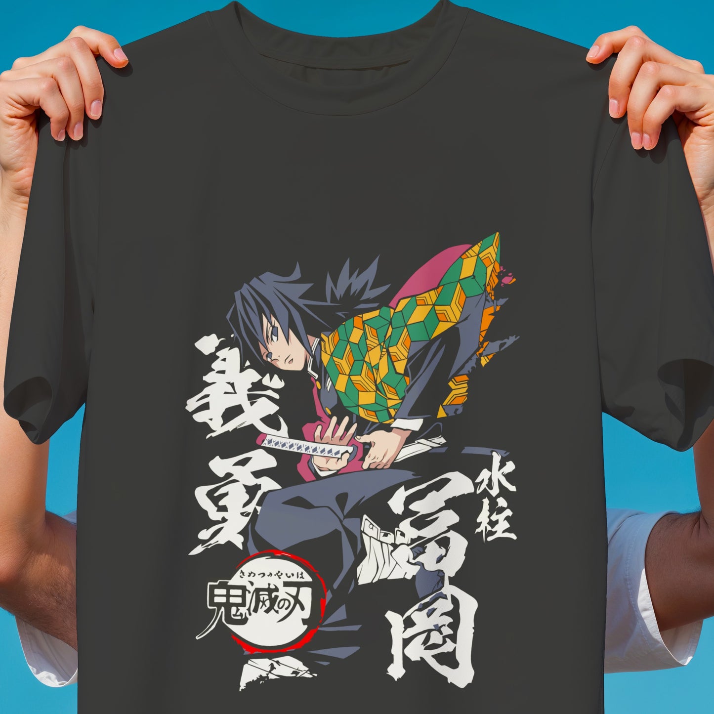 Giyu Tomioka Demon Slayer T-Shirt | Water Hashira Iconic Haori Anime Tee