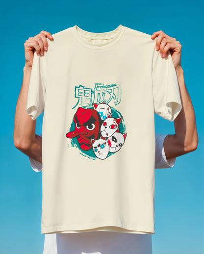 Urokodaki's Masks | Demon Slayer T-Shirt | Tengu & Fox Masks  Tee
