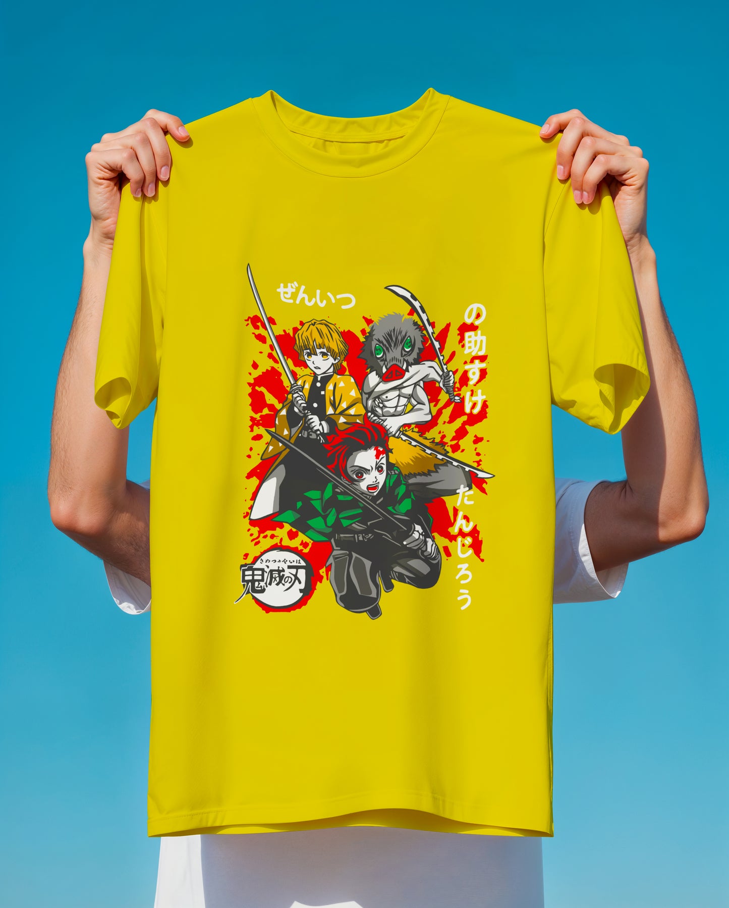 Demon Slayer Trio T-Shirt | Tanjiro Zenitsu Inosuke Best Friends Anime Tee