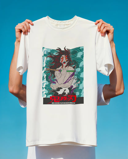 Kokushibo Upper Rank One T-Shirt | Moon Breathing Twelve Kizuki Anime Tee