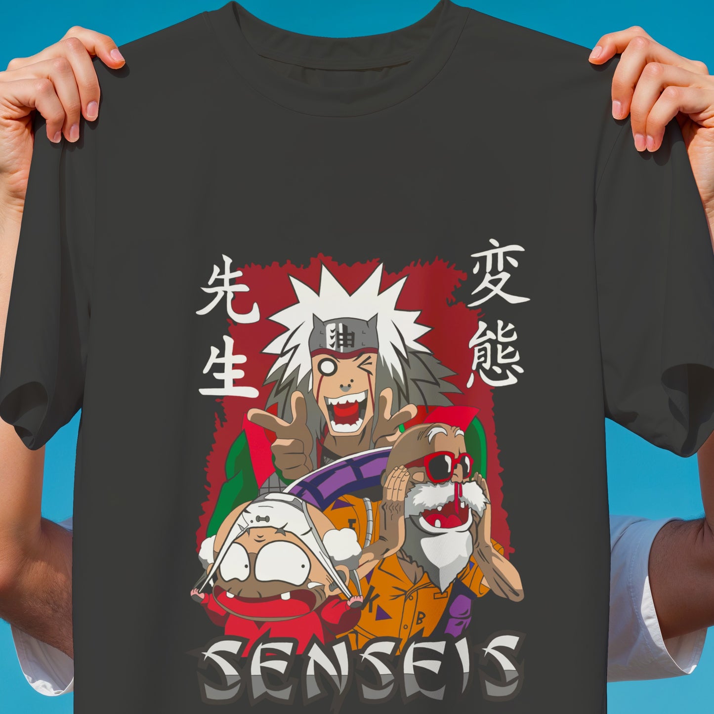 Anime Senseis T-Shirt - Jiraiya Master Roshi Hentai Teacher Graphic Tee