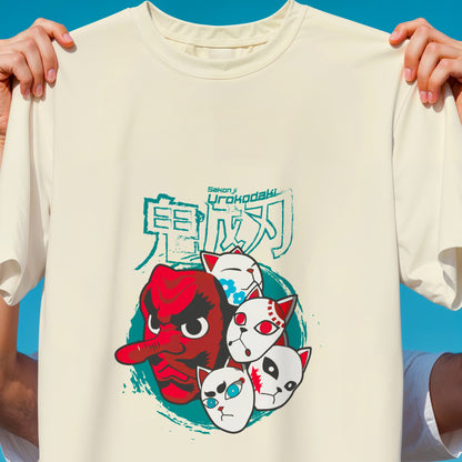 Urokodaki's Masks | Demon Slayer T-Shirt | Tengu & Fox Masks  Tee