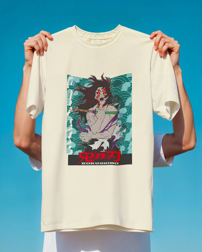 Kokushibo Upper Rank One T-Shirt | Moon Breathing Twelve Kizuki Anime Tee