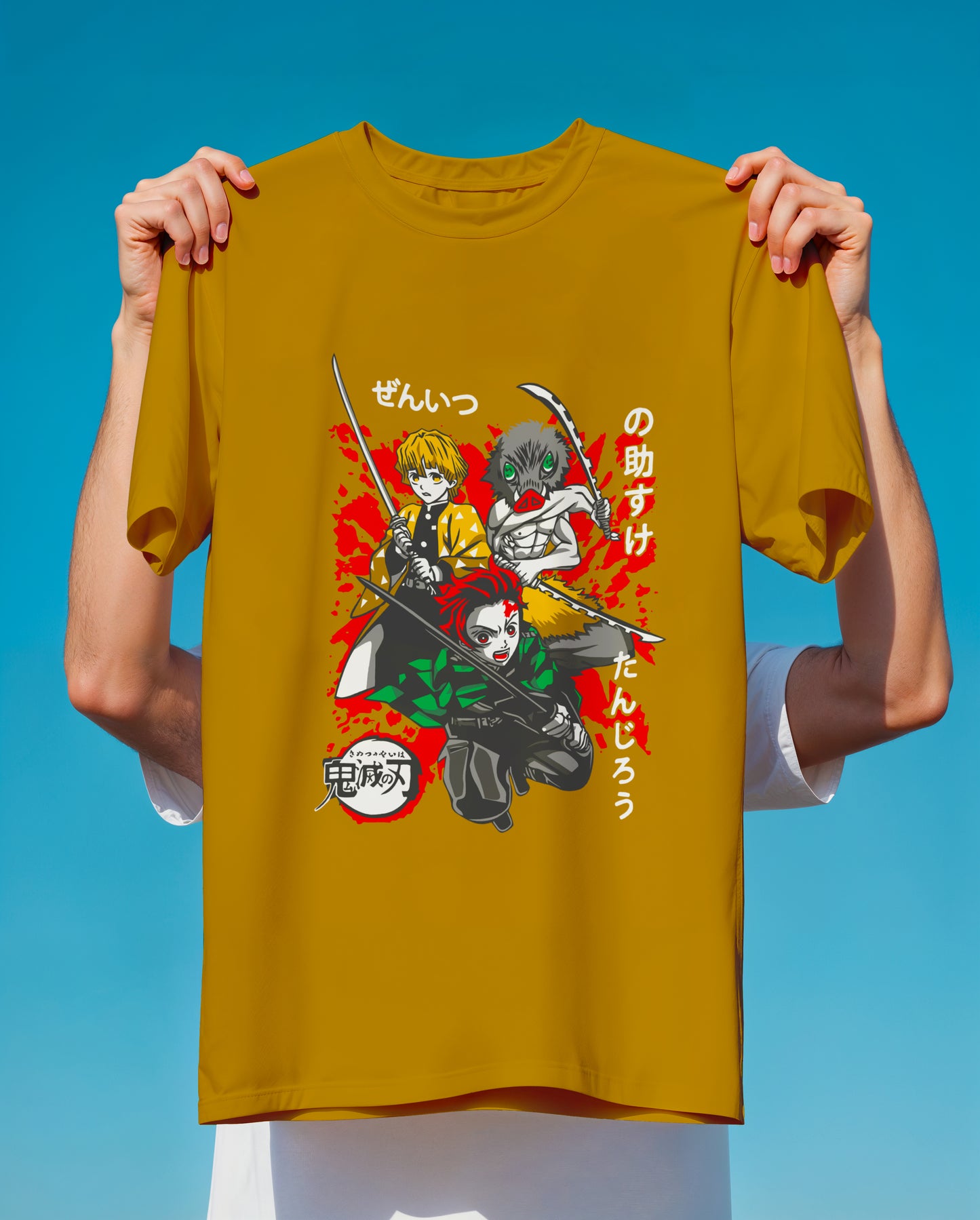 Demon Slayer Trio T-Shirt | Tanjiro Zenitsu Inosuke Best Friends Anime Tee