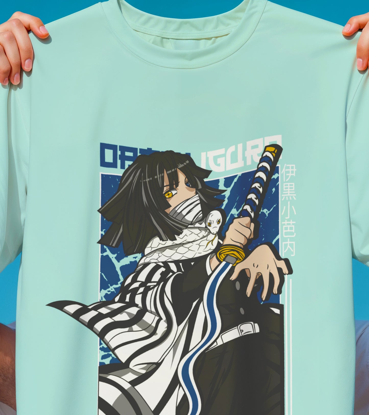 Demon Slayer Obanai Iguro T-Shirt | Serpent Hashira Kaburamaru Anime Tee
