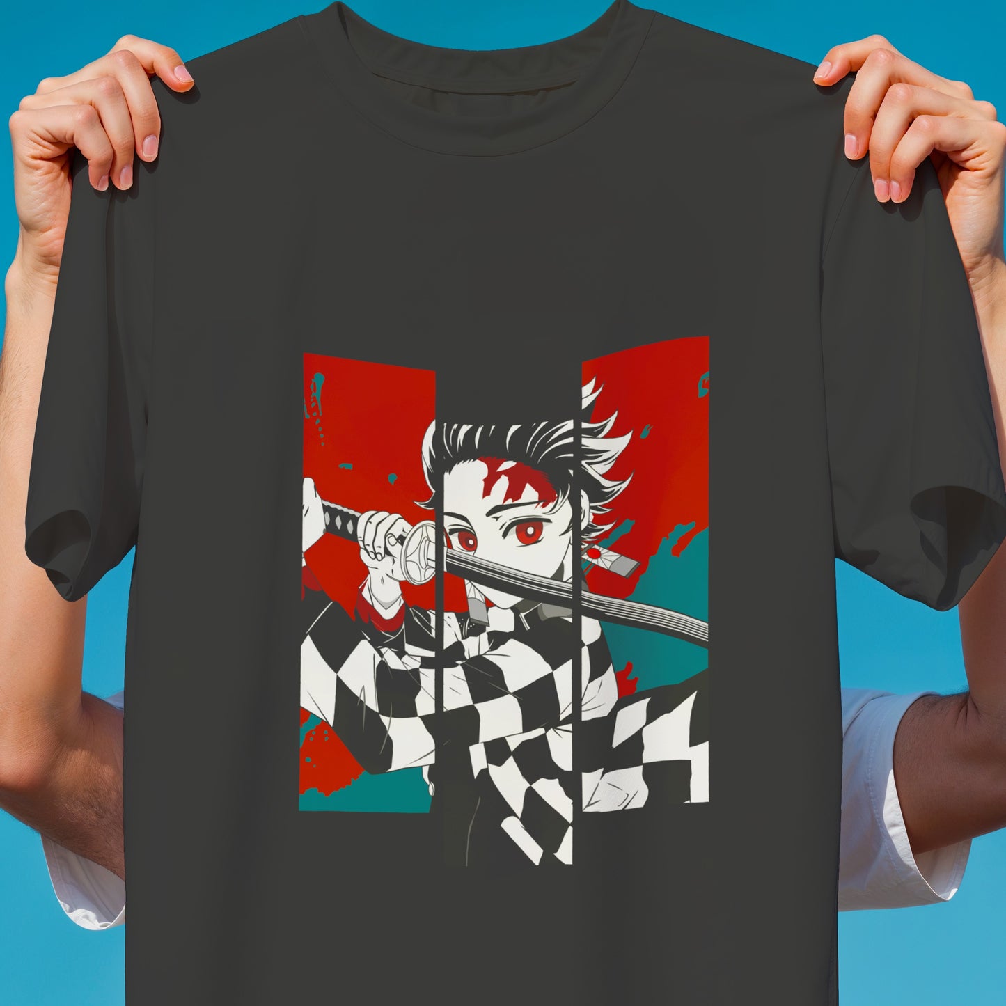 Tanjiro Kamado Split Panel | Demon Slayer T-Shirt