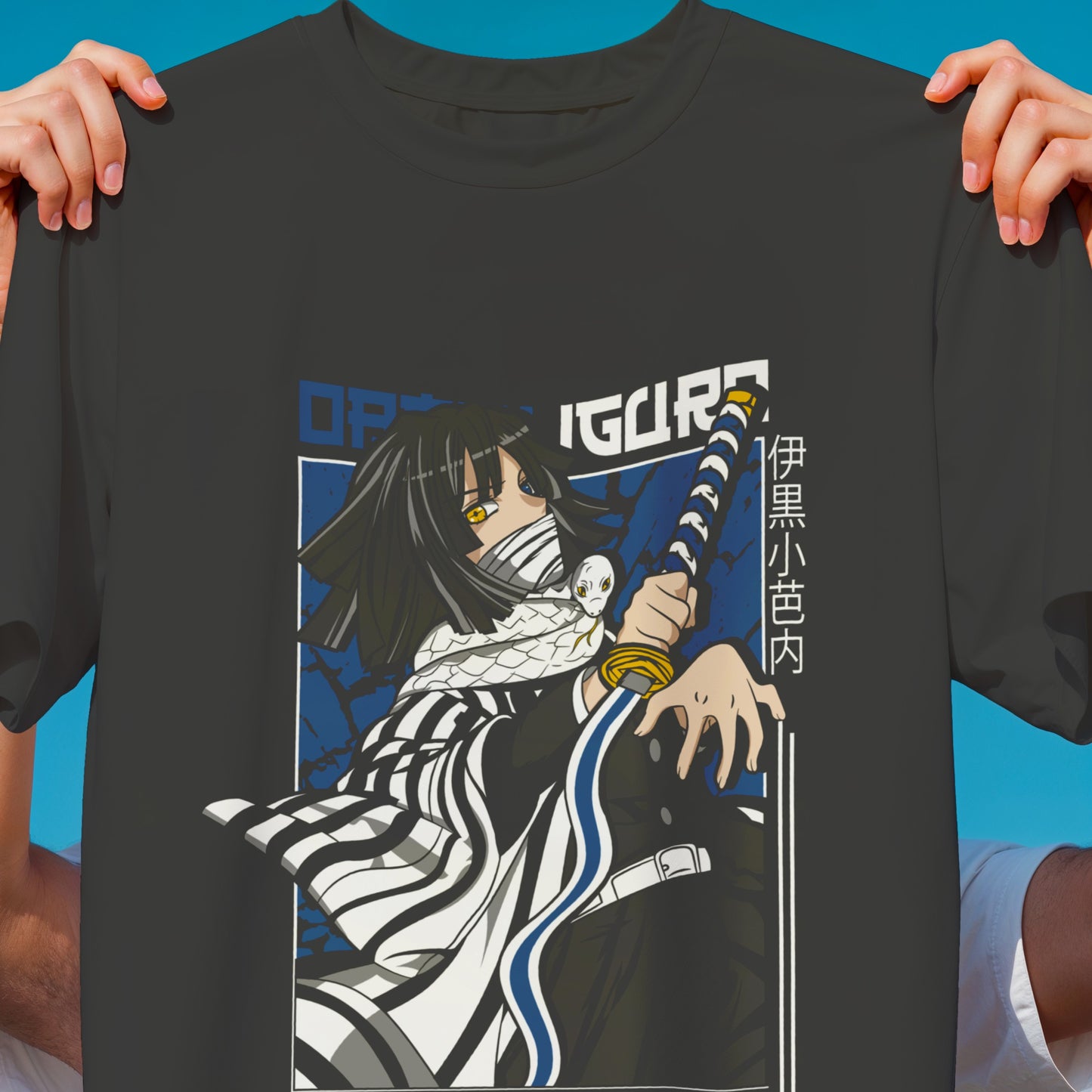 Demon Slayer Obanai Iguro T-Shirt | Serpent Hashira Kaburamaru Anime Tee