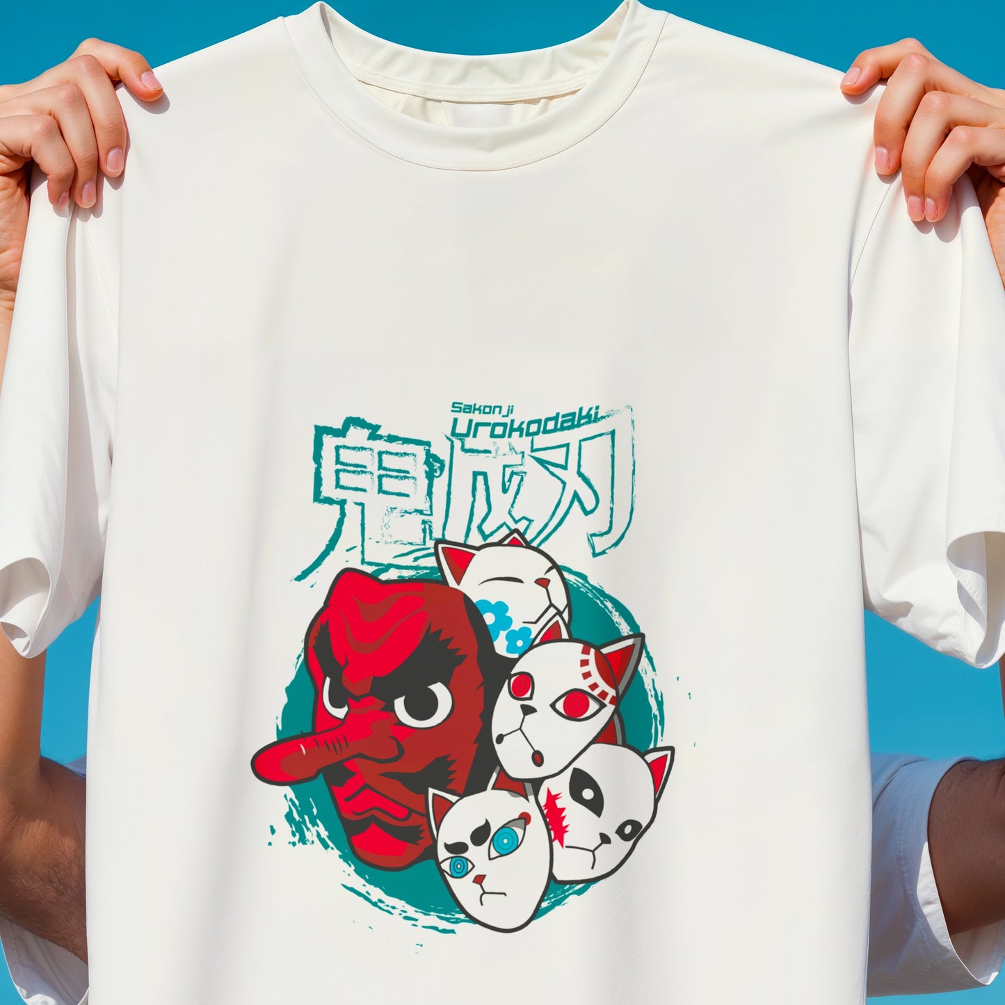Urokodaki's Masks | Demon Slayer T-Shirt | Tengu & Fox Masks  Tee