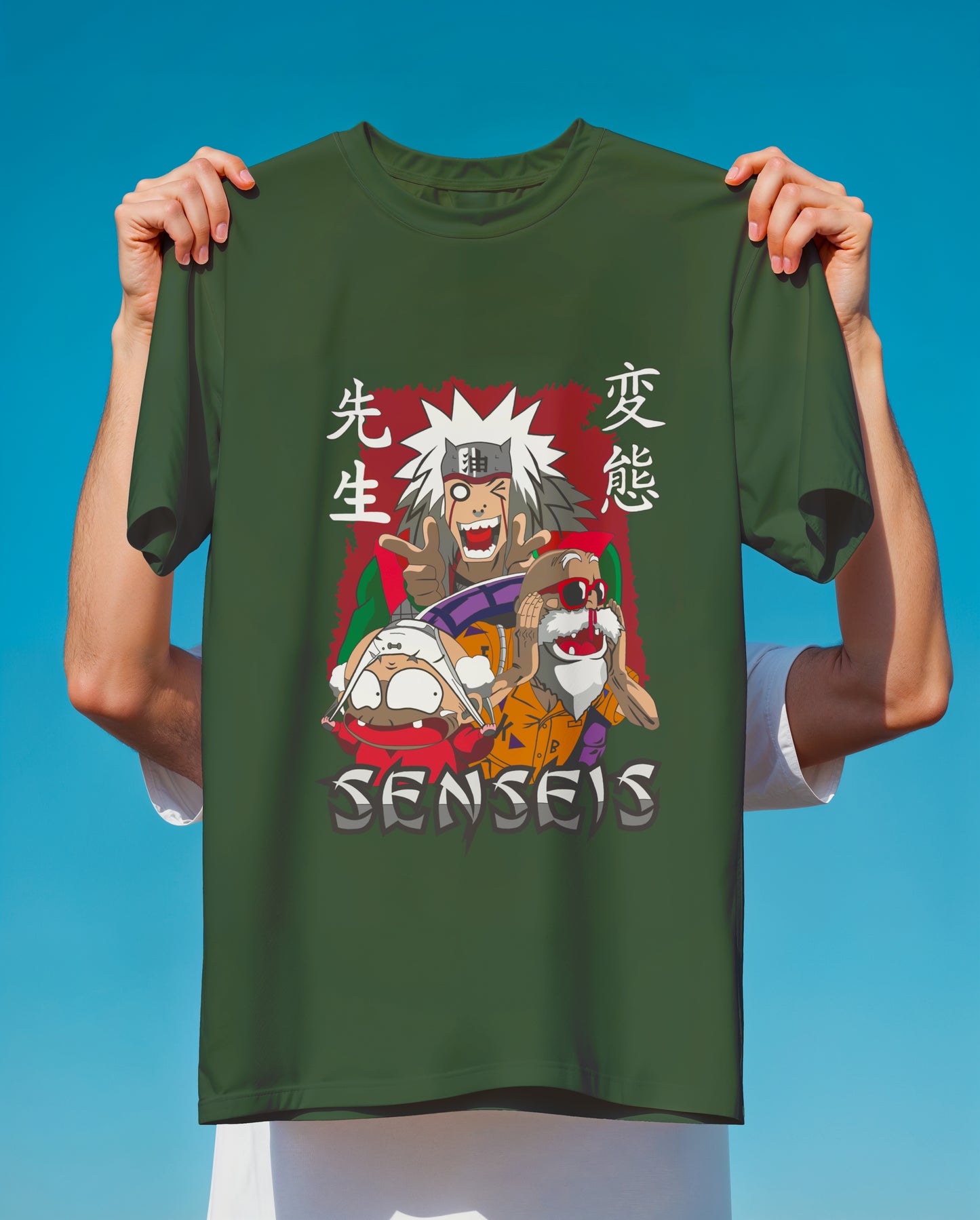 Anime Senseis T-Shirt - Jiraiya Master Roshi Hentai Teacher Graphic Tee