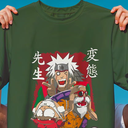 Anime Senseis T-Shirt - Jiraiya Master Roshi Hentai Teacher Graphic Tee