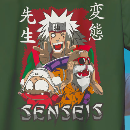 Anime Senseis T-Shirt - Jiraiya Master Roshi Hentai Teacher Graphic Tee