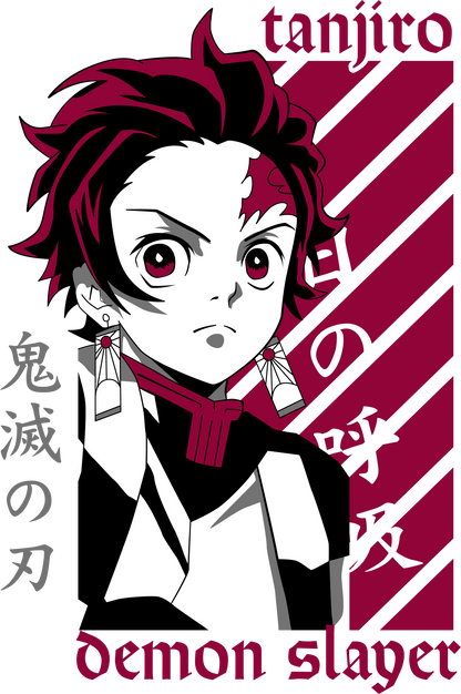 Tanjiro Kamado T-Shirt | Hinokami Kagura Water Breathing Anime Tee