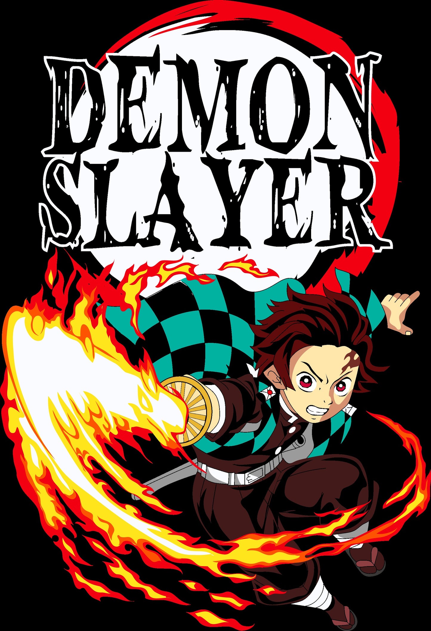 Demon Slayer Tanjiro Hinokami Kagura T-Shirt | Sun Breathing Anime Logo Tee