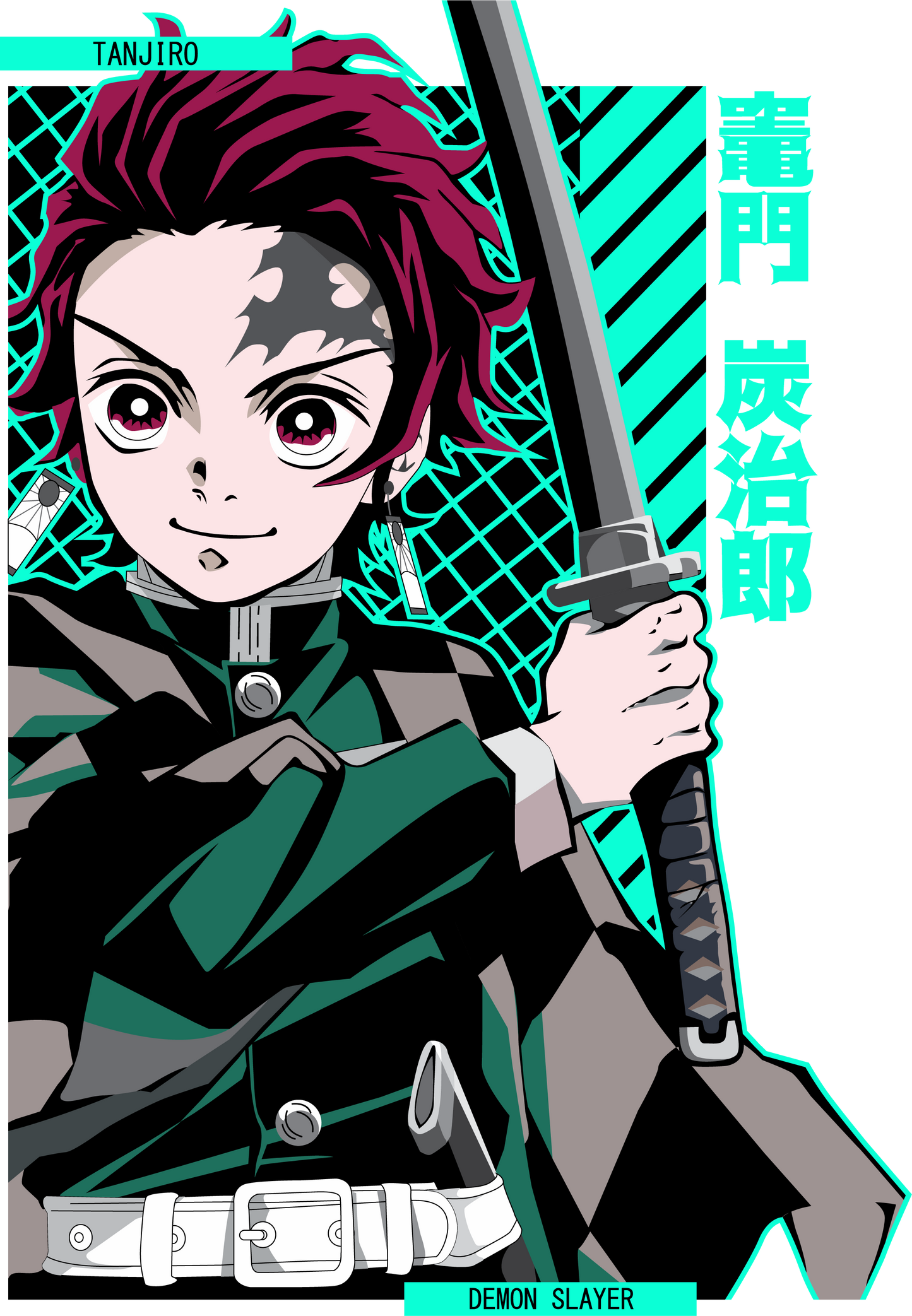 Tanjiro Kamado Modern Graphic T-Shirt