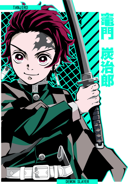 Tanjiro Kamado Modern Graphic T-Shirt