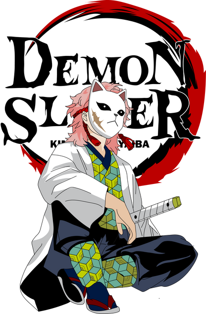 Demon Slayer Sabito Fox Mask Anime T-Shirt