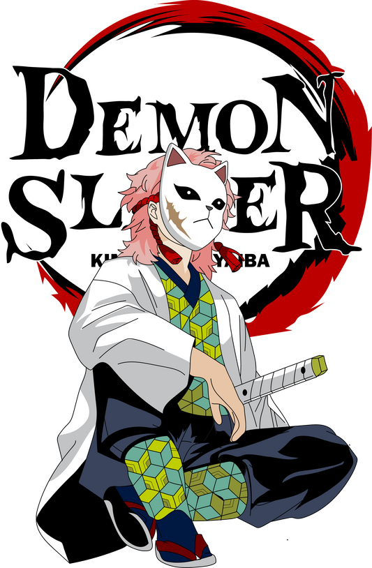 Demon Slayer Sabito Fox Mask Anime T-Shirt