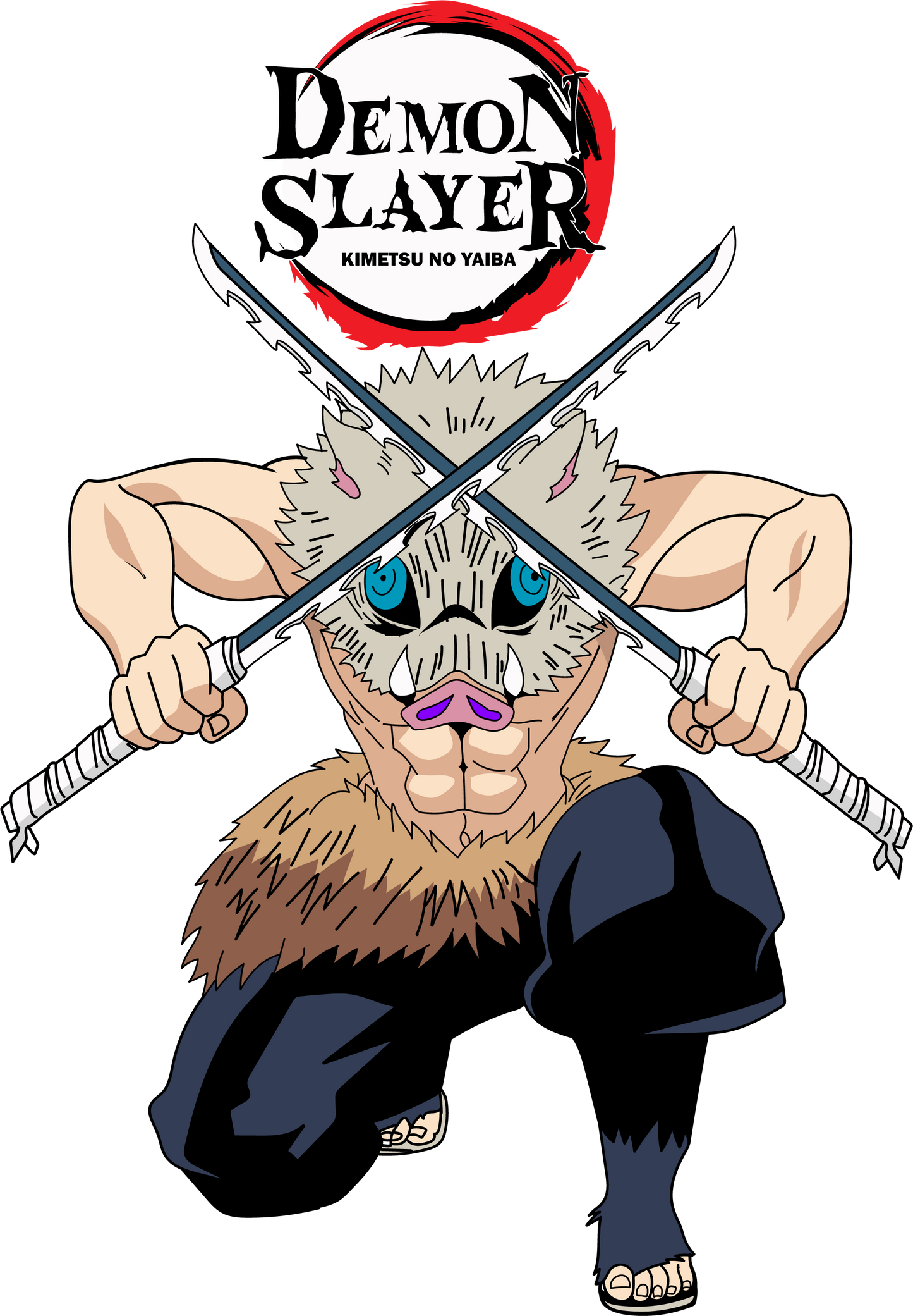 Demon Slayer Inosuke Hashibira Dual Swords T-Shirt