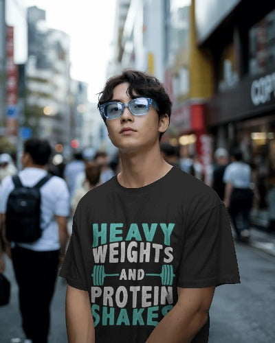 Heavy Weights and Protein Shakes Oversized T-Shirt